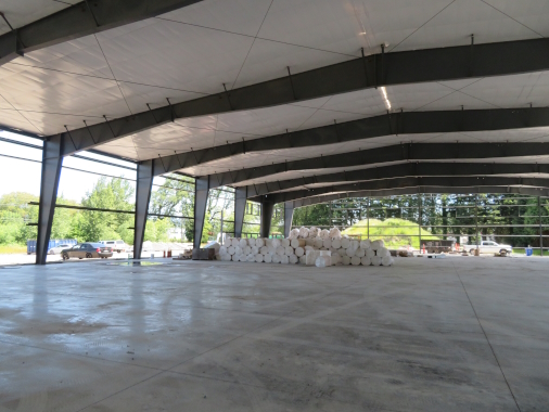 Interior of Taylor Transport Facility in Woodland, WA; 25,625 sqft with 25' eave height